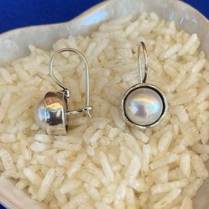 Silpada sterling sliver and pearl earrings
